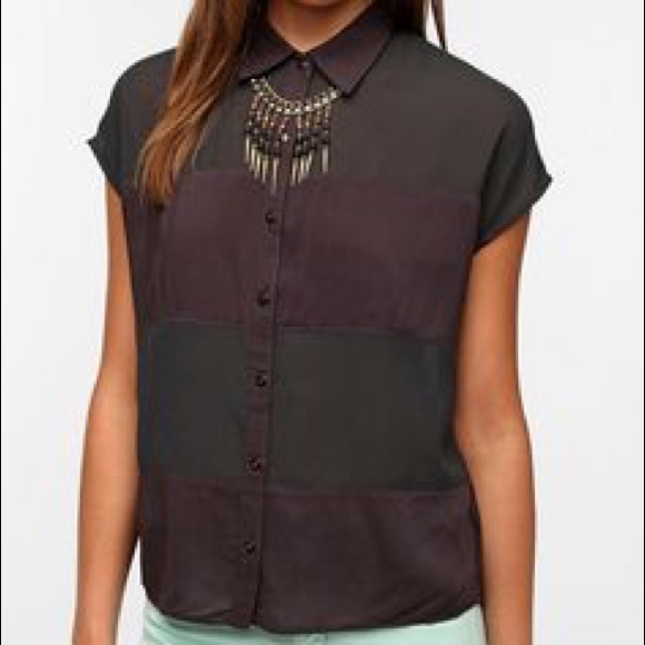 Lucca Couture Chiffon Mix Blouse - Picture 1 of 1